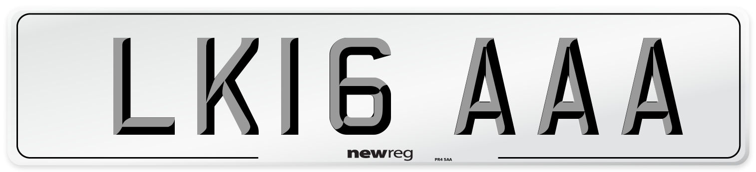LK16 AAA Number Plate from New Reg